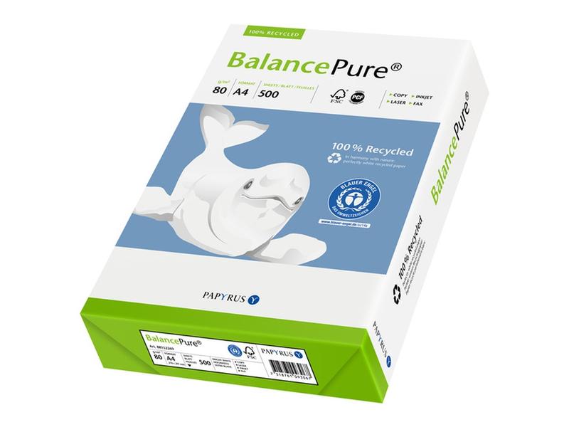Balancepure Kopierpapier A4, Hochweiss, 80 g/m², 2500 Blatt Multifunktionales Büropapier