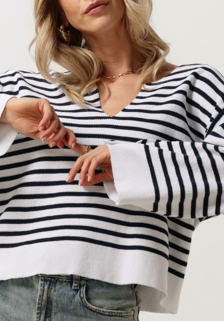 SUMMUM gebroken wit summum trui oversized sailor sweater nautical knit