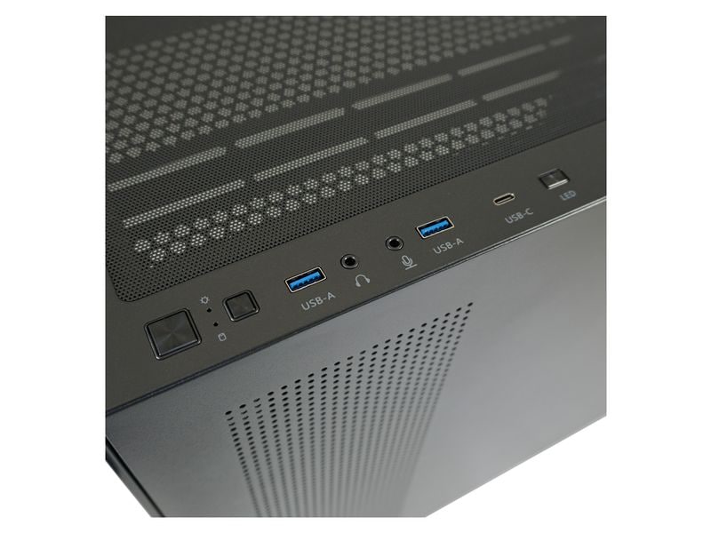 LC-Power PC-Gehäuse LC-715B-ON Schwarz Mid-Tower Gehäuse mit ARGB-Beleuchtung