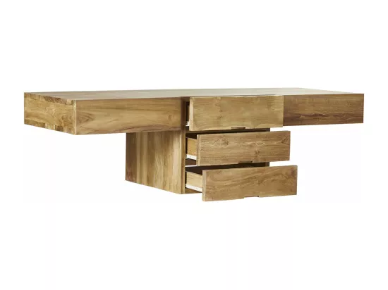 Meuble de salle de bain en teck massif 160 cm