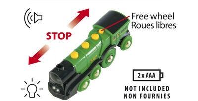 BRIO World 33593 Lokomotiv Stort, Grønt og Kraftig