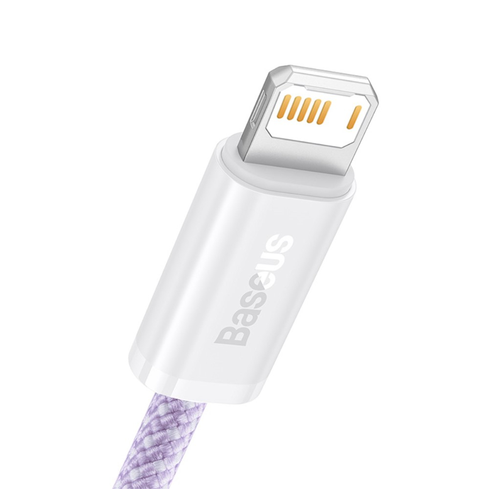 (2m) 20W Dynamic USB auf Lightning Nylon Ladekabel Fast Charging Datenkabel - Lila