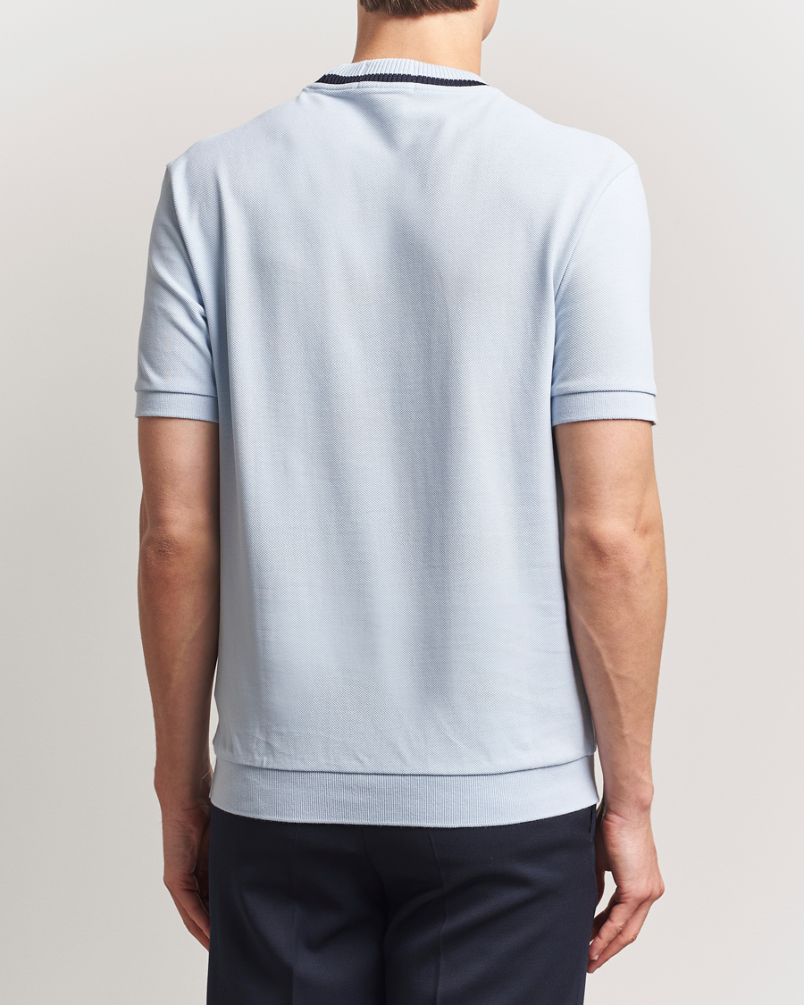 Fred Perry Pique Crew Neck T-Shirt Light Smoke