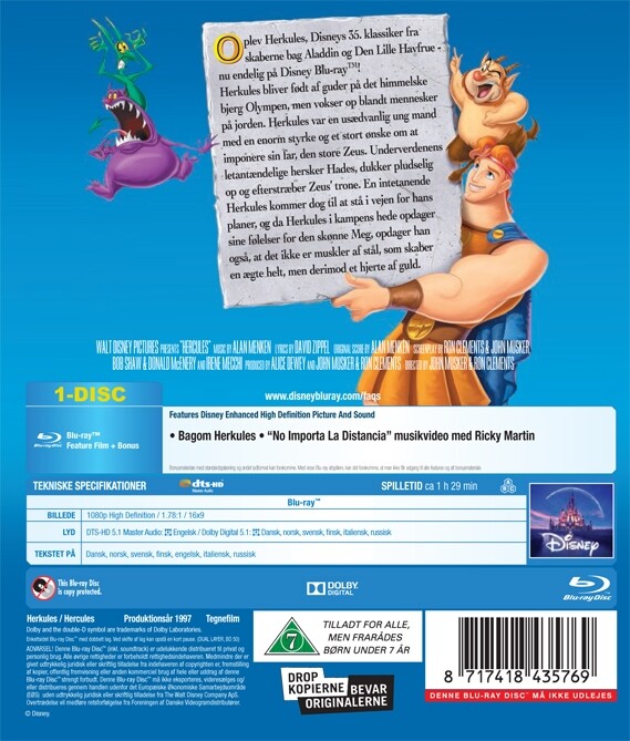 Herkules - 1997 - Disney - Blu-Ray