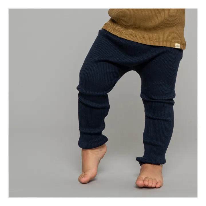 Minimalisma Legging Bieber Soie et Coton Bio | Bleu marine