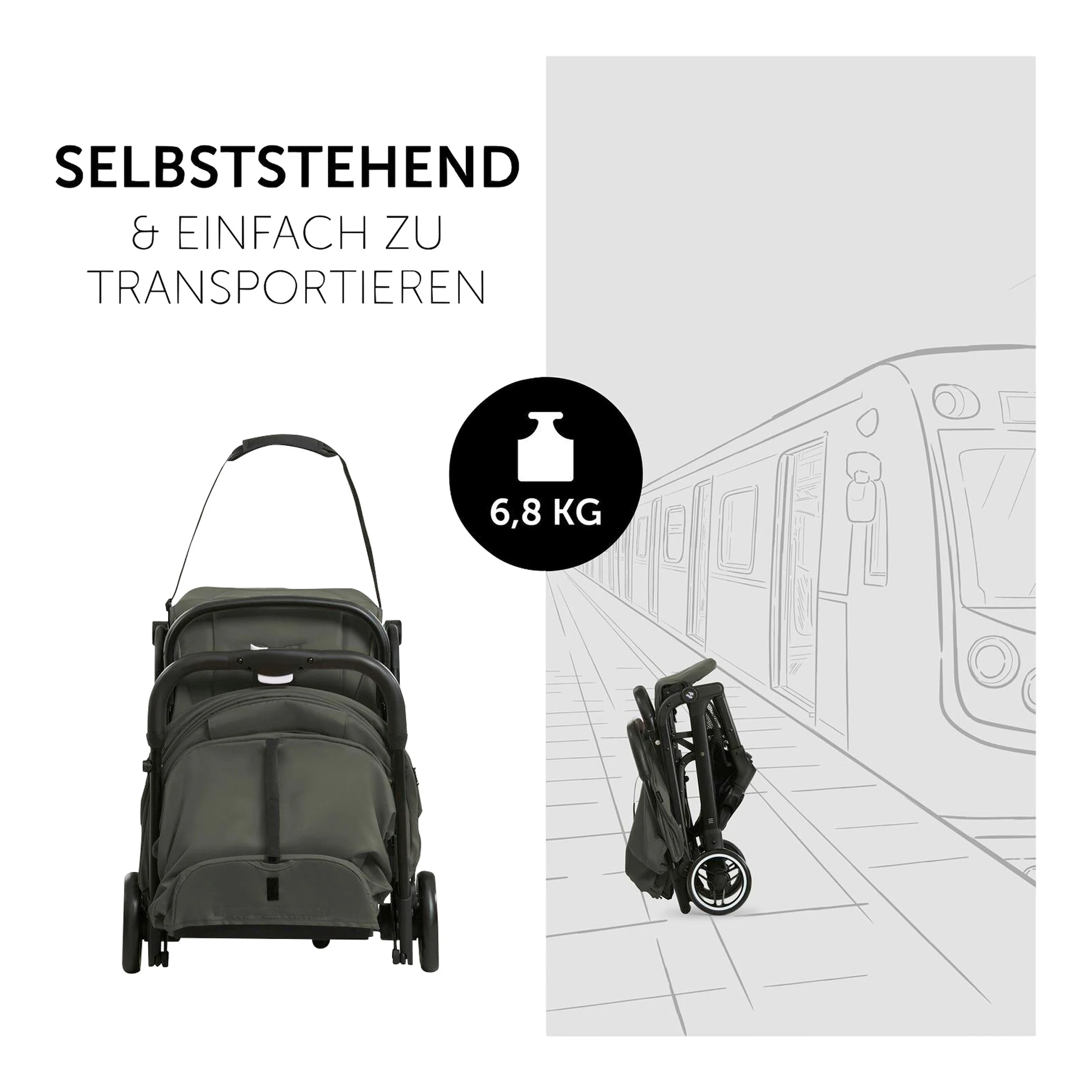 Hauck Buggy TravelNCare dark olive