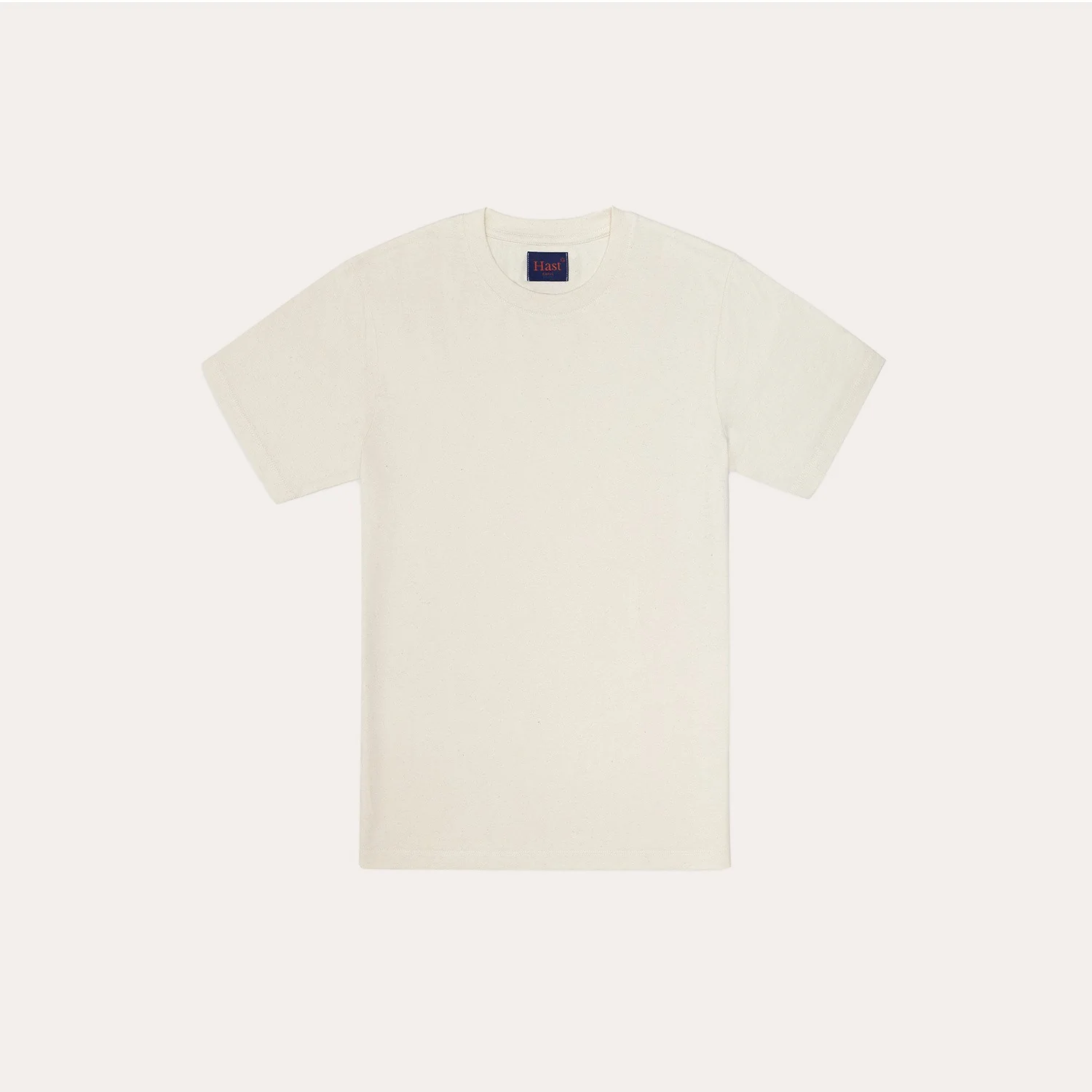 Ecru cotton and linen T-shirt