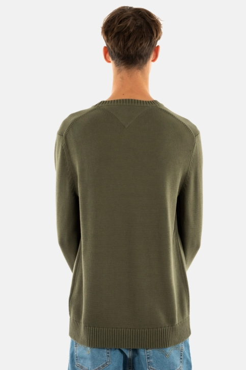 Pull leger tommy jeans slim essntls m12 fatigue green