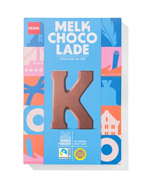 lettre K en chocolat au lait 140g