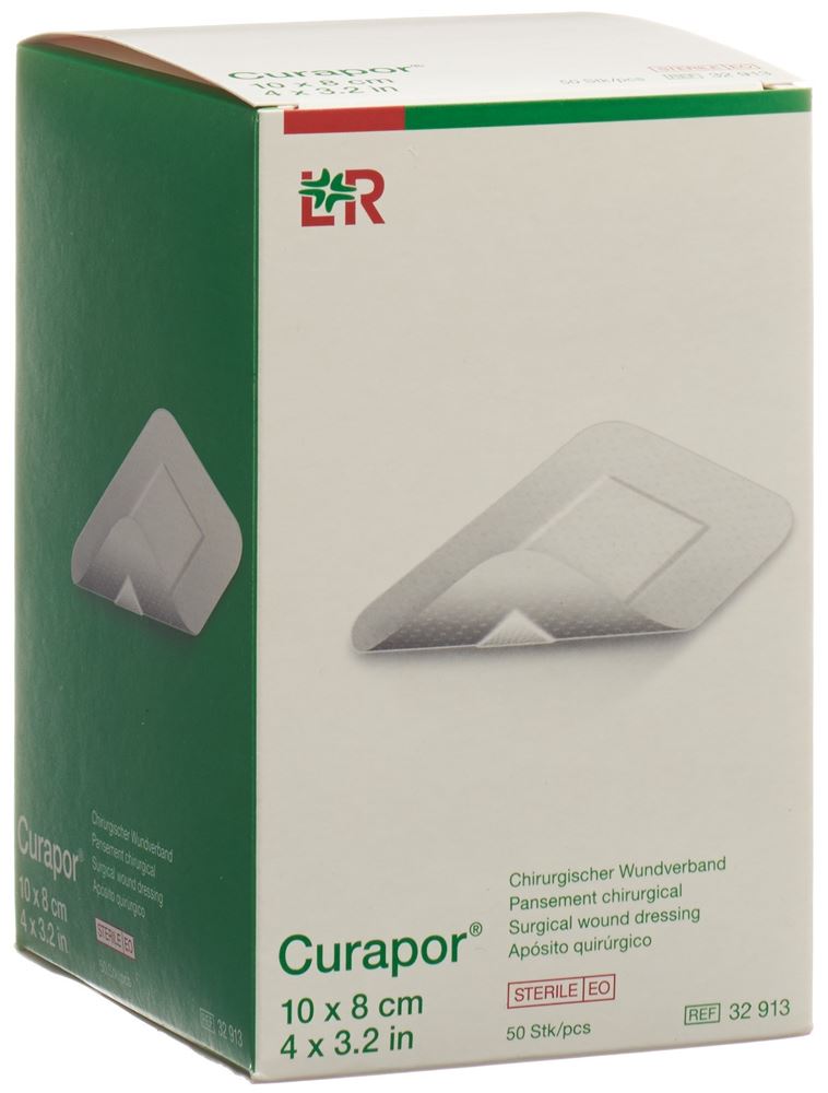 CURAPOR Chirurgisch Wundverband 10x8cm steril 50 Stk