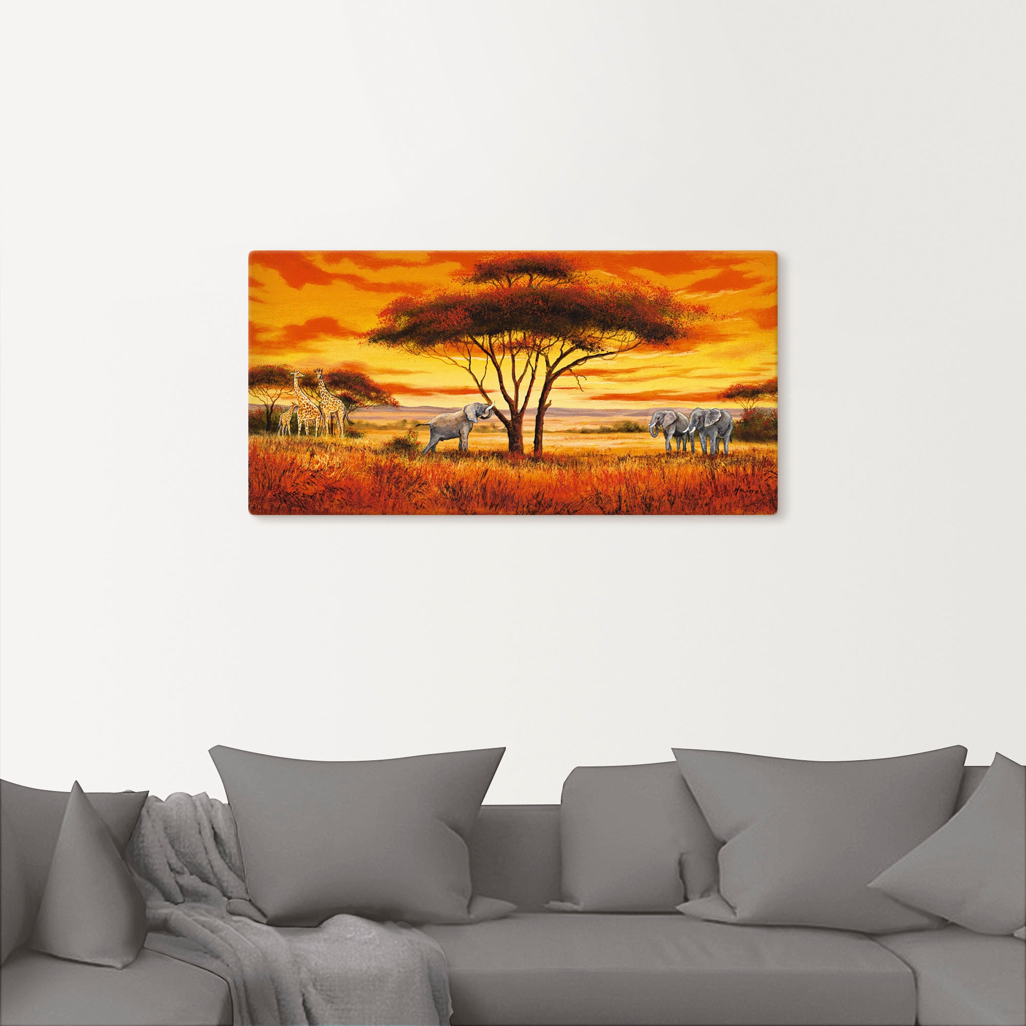 Artland Leinwandbild »Afrikanische Landschaft II« Afrika 1 Stk. tlg. als Alubild, Outdoorbild, Leinwandbild, Wandaufkleber, versch. Grössen