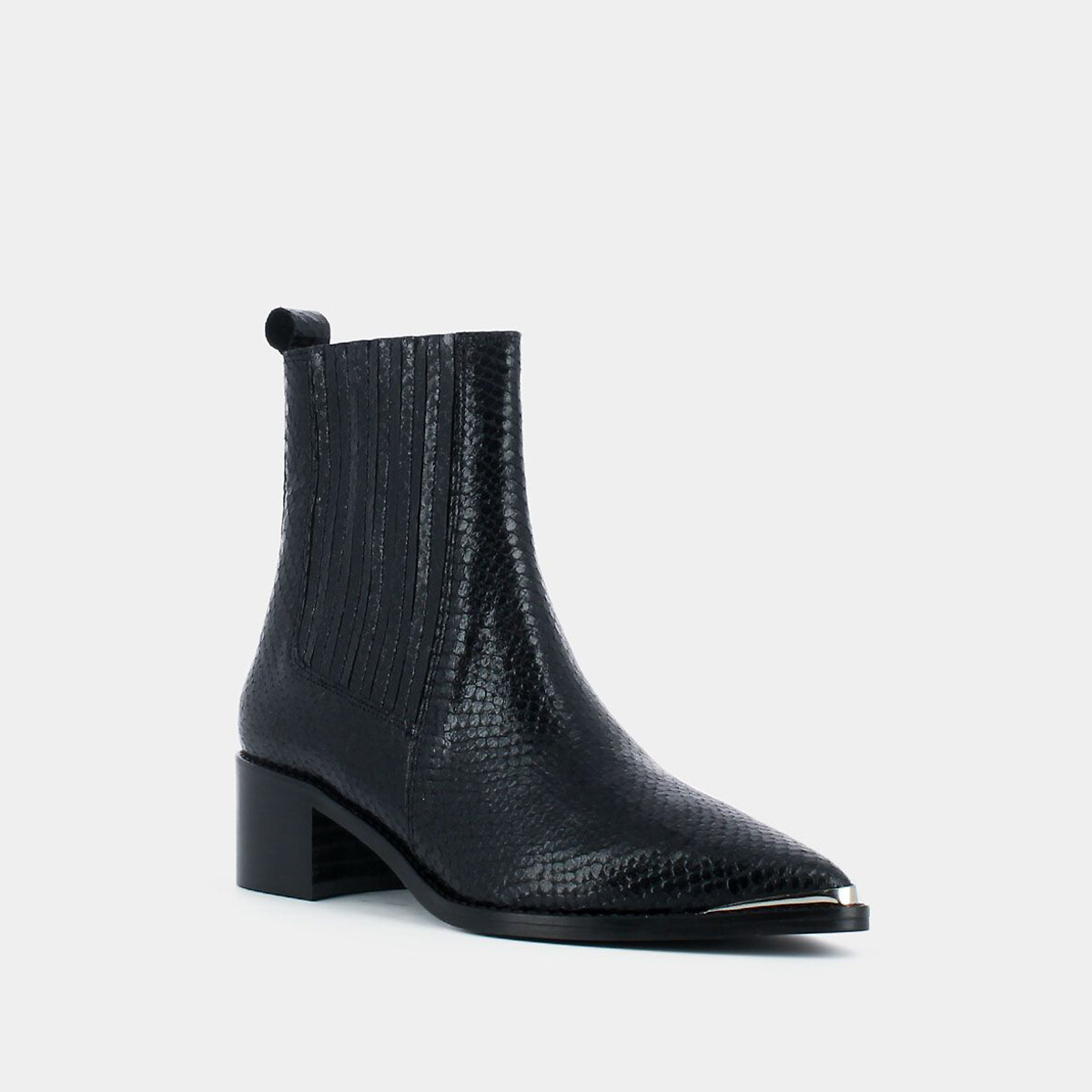 JONAK<br>Botas de garrafa no espírito do cowboy, em couro Arsène