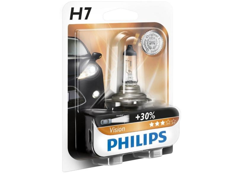Philips Automotive H7 Vision PKW Leuchtmittel für Abblend-/Fernlicht oder Nebelscheinwerfer, 12 V