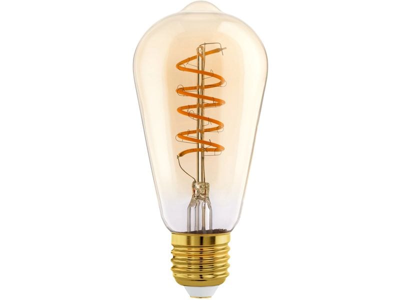EGLO Leuchten Lampe 4 W E27 Warmweiss Filament LED-Glühbirne in antikem Vintage Design