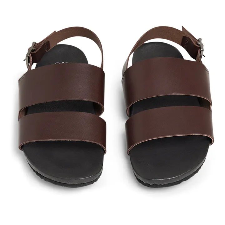Bonpoint Sandales Cuir Trek | Chocolat