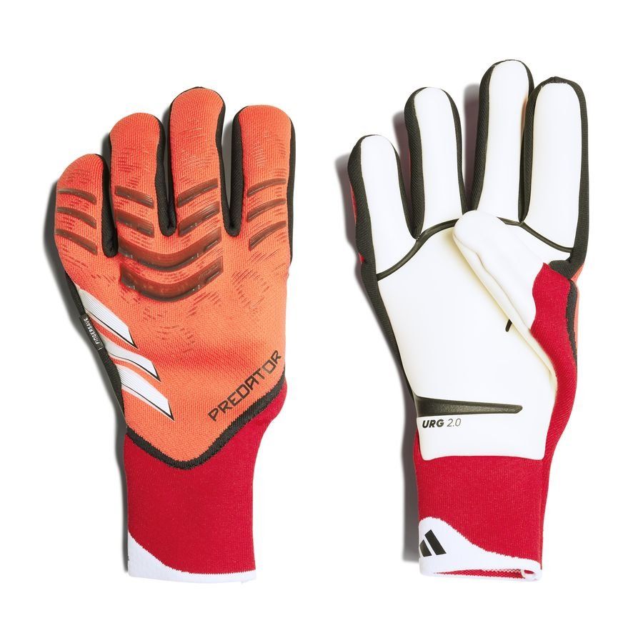 adidas Gants de Gardien Predator Pro Fingersave Pure Victory - Lucid Red/Noir/Pure Ruby