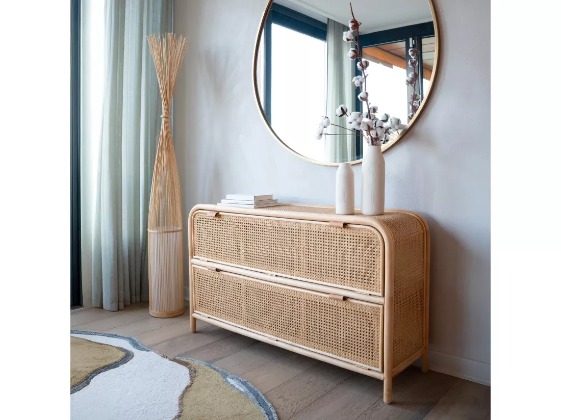 Lampadaire en bambou naturel - Huron