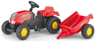 Rolly Toys Kid-X Tråtraktor med Henger, Rød