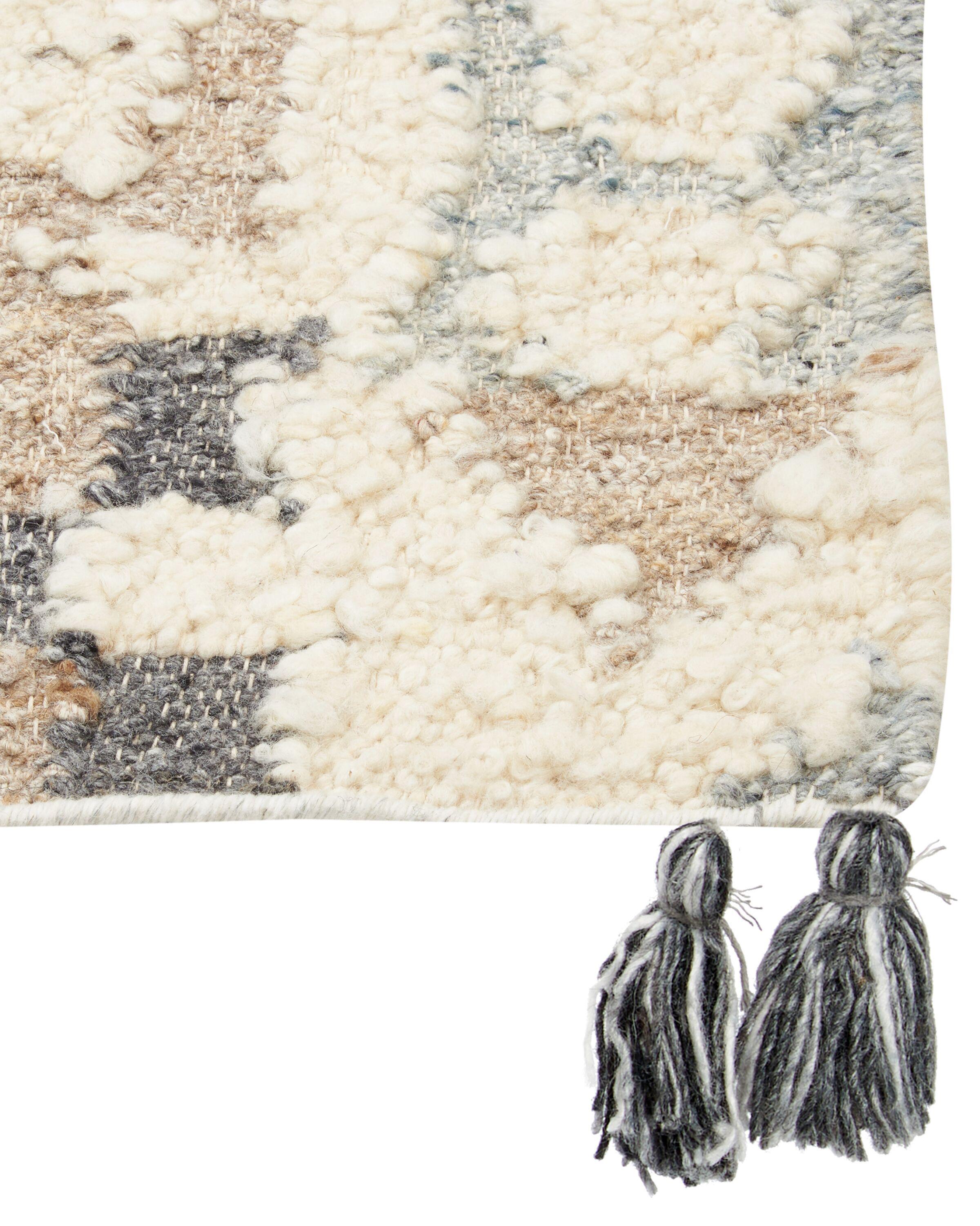 Vloerkleed MRGAVET Beige 200 x 300 cm Wol Kelim
