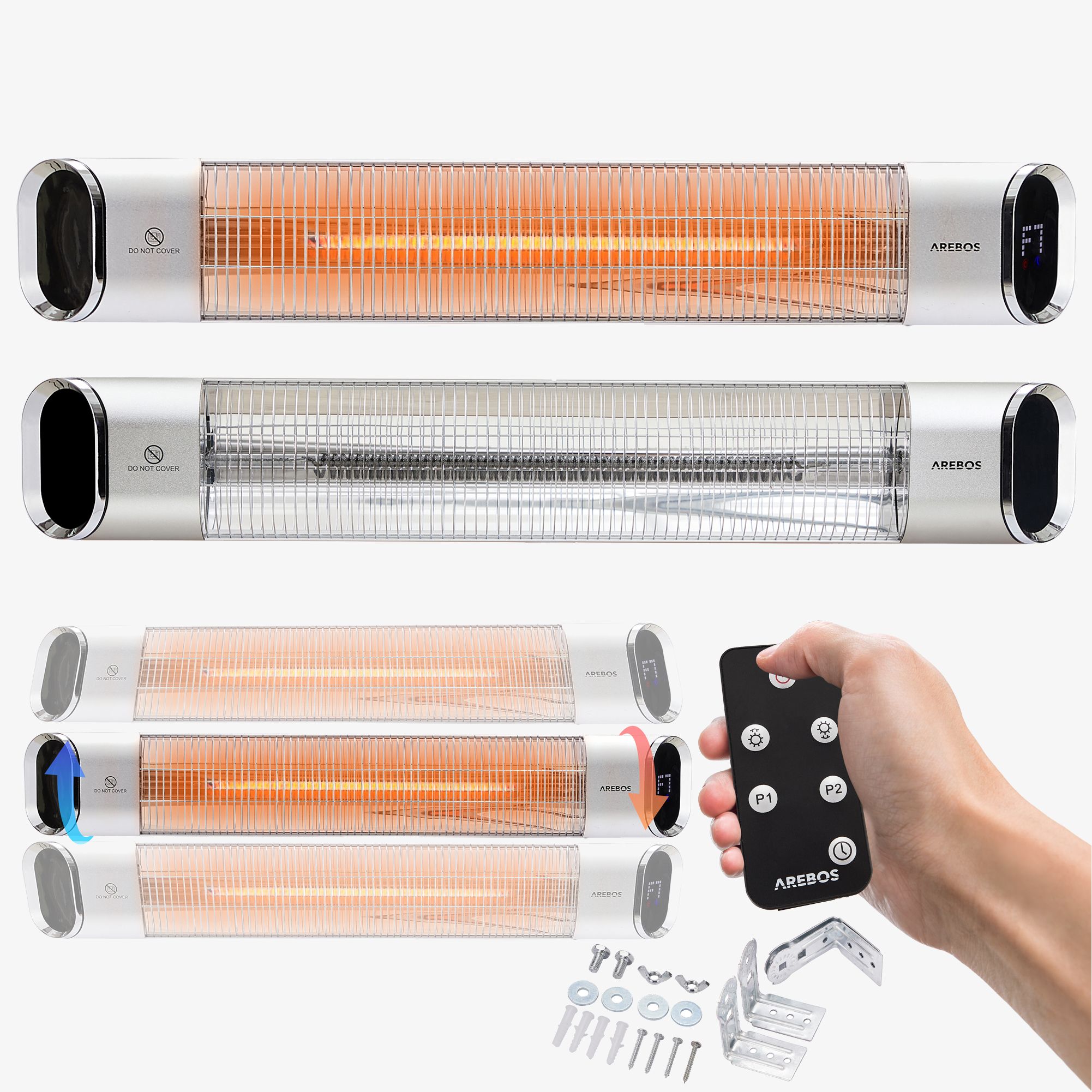 Infrarot Heizstrahler 2000W mit Fernbedienung Premium