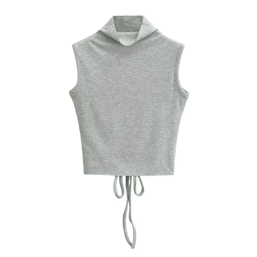 Asiris - Tanktop met open rug en rechte hals, slim-fit