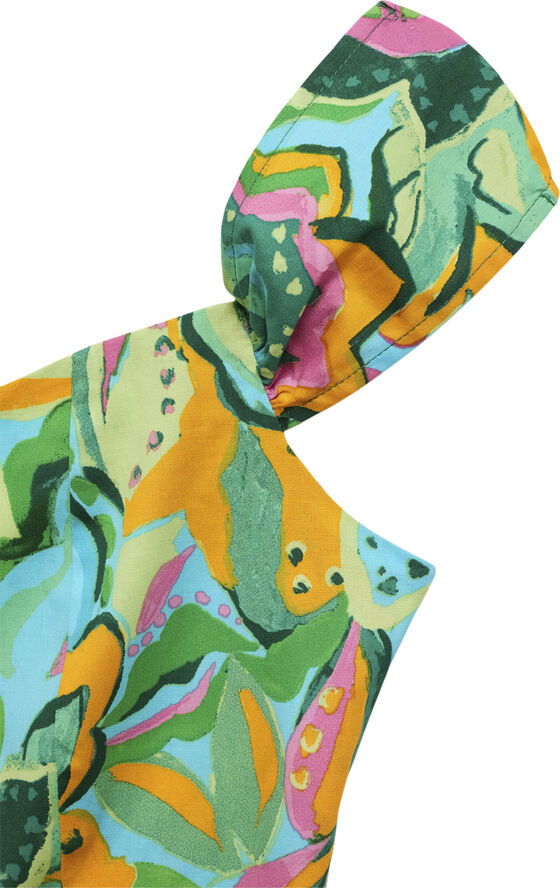 MANGO Printed short dress Green