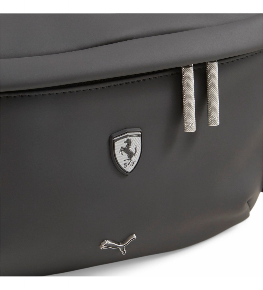 Bolsa de ombro preta estilo Puma Ferrari SPTWR