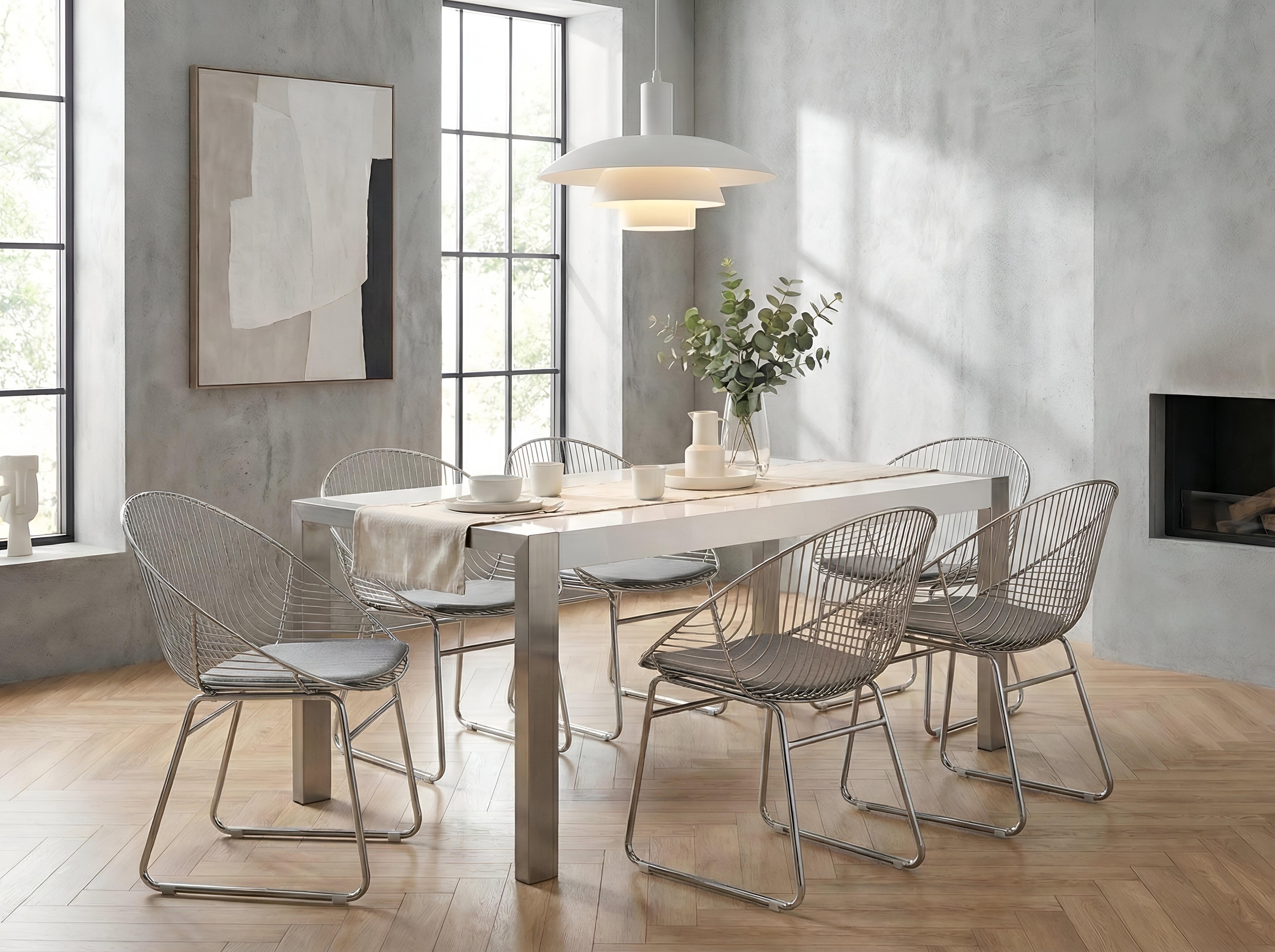 Eettafel ARCTIC Zilver 90 cm 180 cm