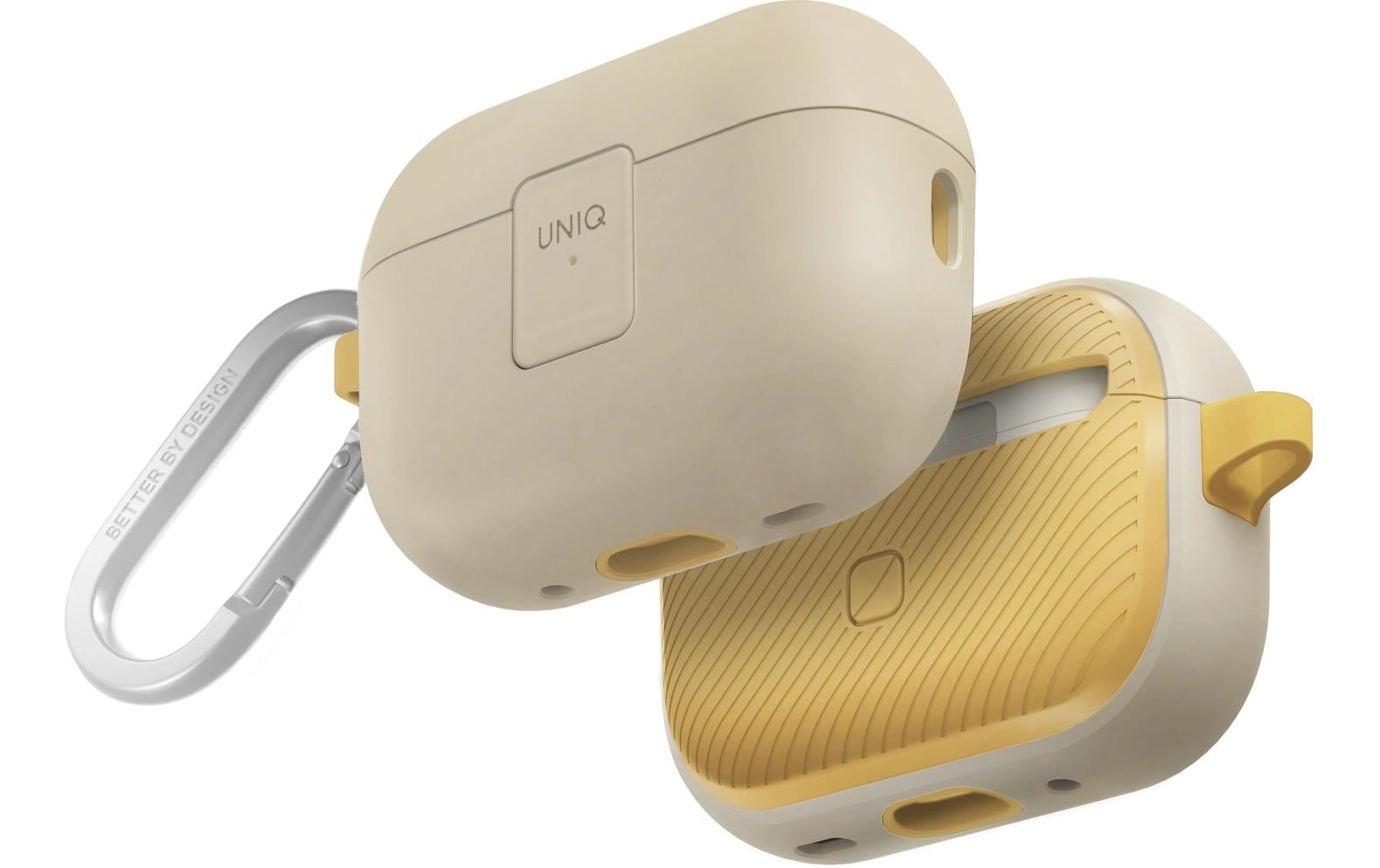 Transportcase Clyde AirPod Pro Case 2nd Generation ElfenbeinAirPodcase mit Haken zur Befestigung (2Gen)