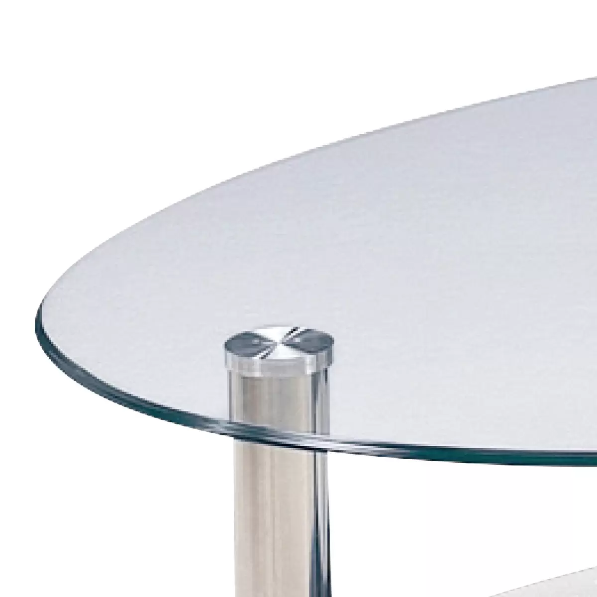 Salontisch oval Saba weiss