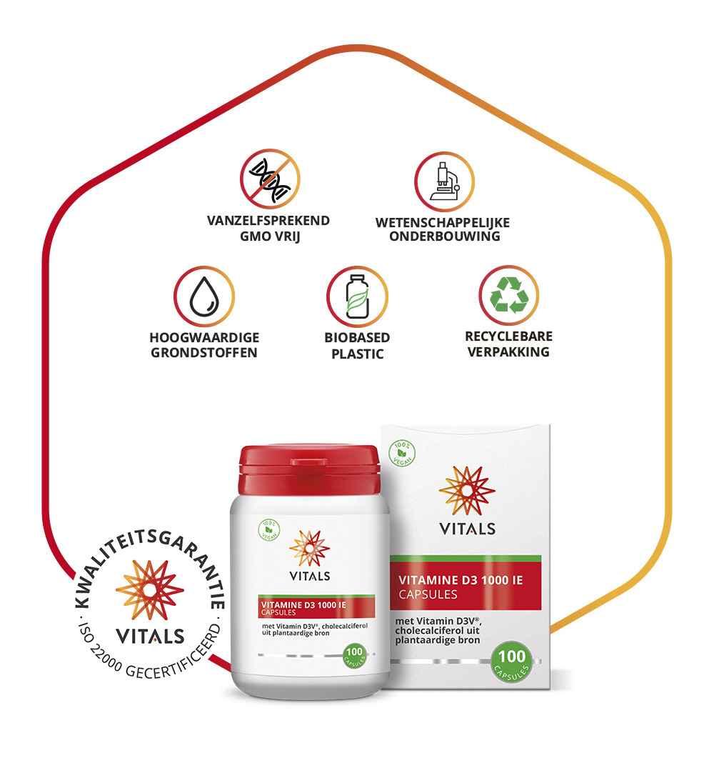 Vitals Vitamine D3 1000IE (100 capsules)