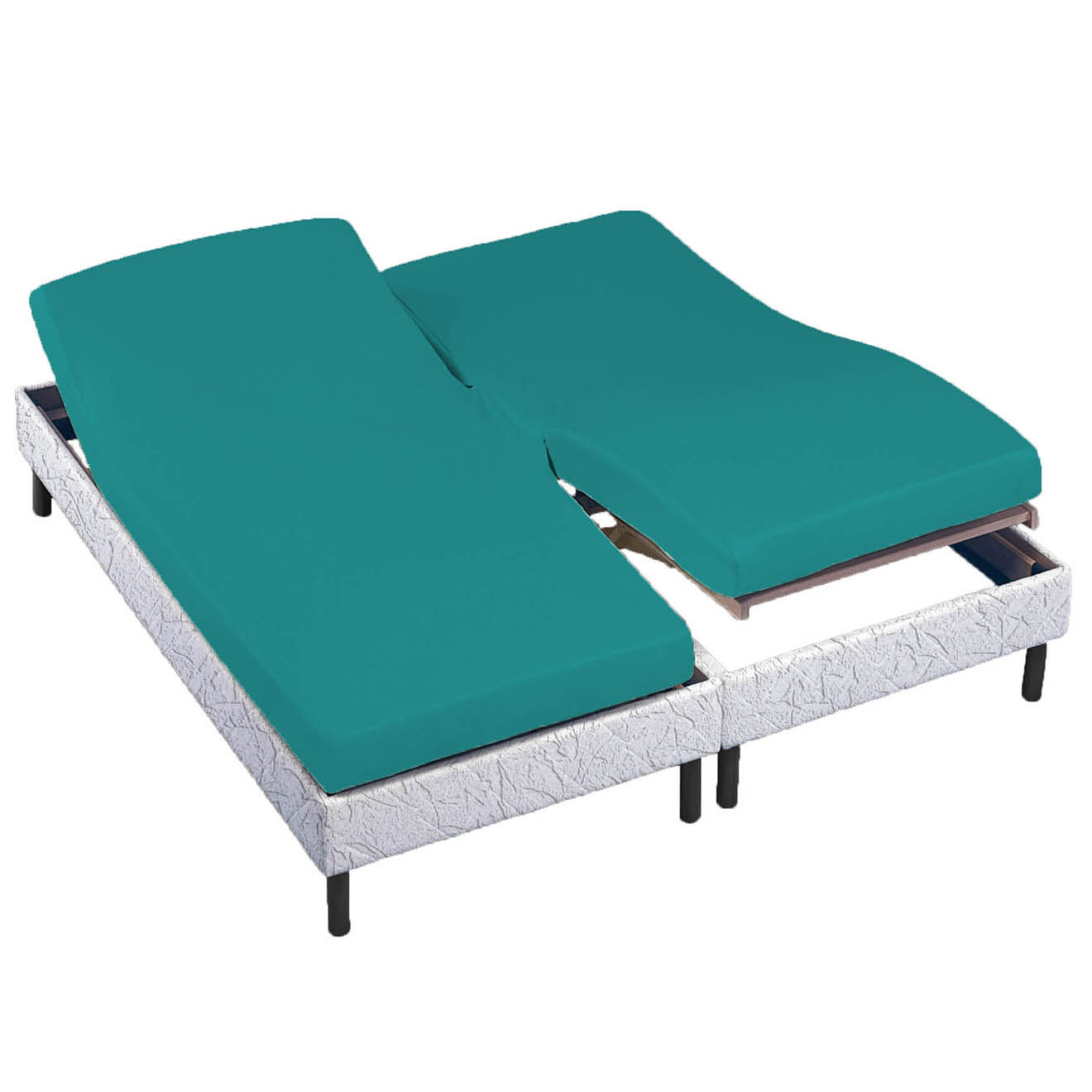 United by PDC Drap housse 100% Percale de Coton bonnet 30 cm céladon