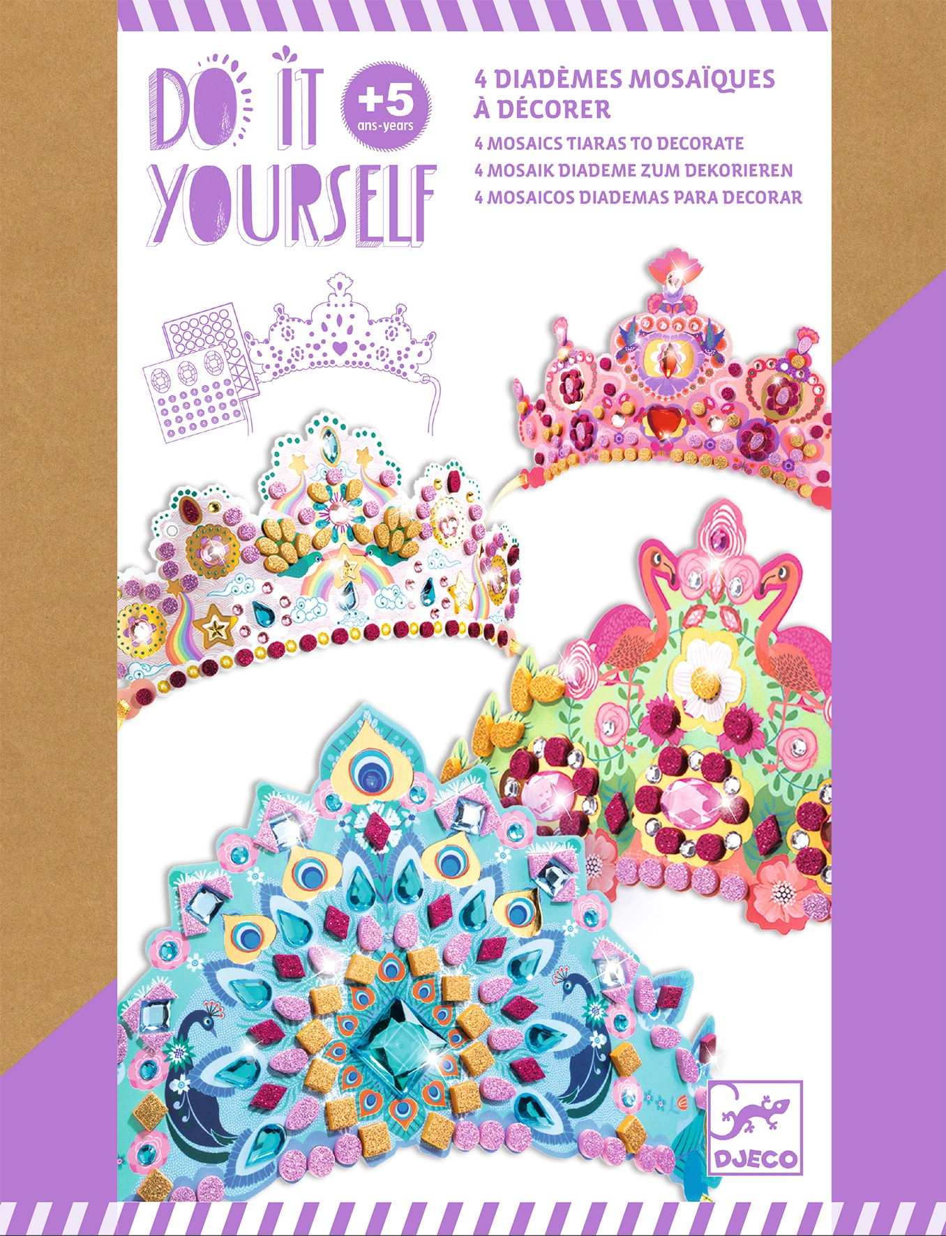 Mosaik-Diademe DO IT YOURSELF – WIE EINE PRINZESSIN mit Glitzersteinen