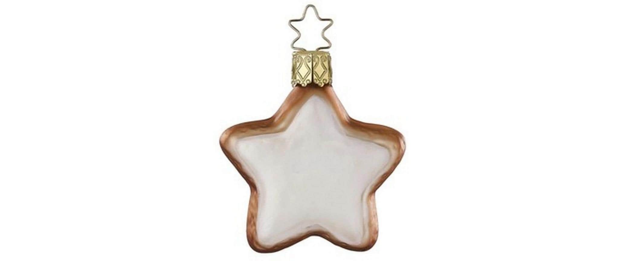 Weihnachtsschmuck Zimtstern 5.5 cm, Gold/WeissWeihnachtsdeko