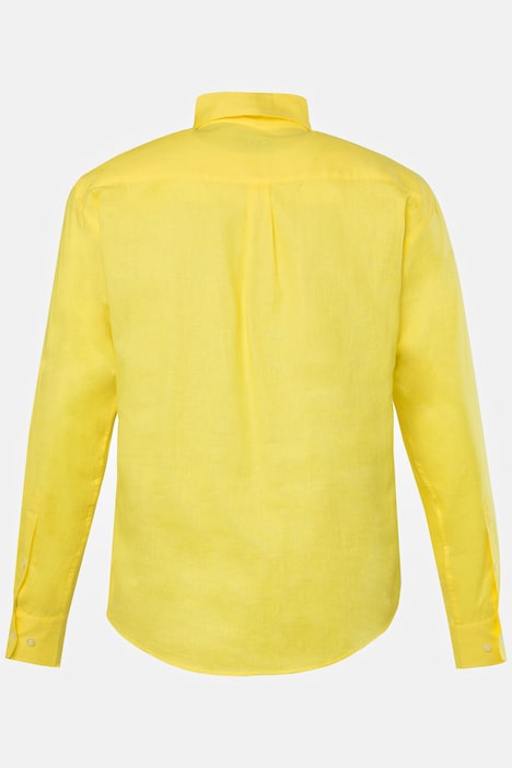 Leinenmixhemd, Langarm, Buttondown-Kragen, Modern Fit
