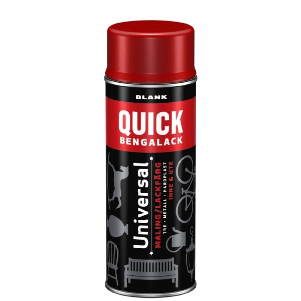 SPRAYMALING QUICK BENGALACK UNIVERSAL SIGNALRØD BLANK 400ML