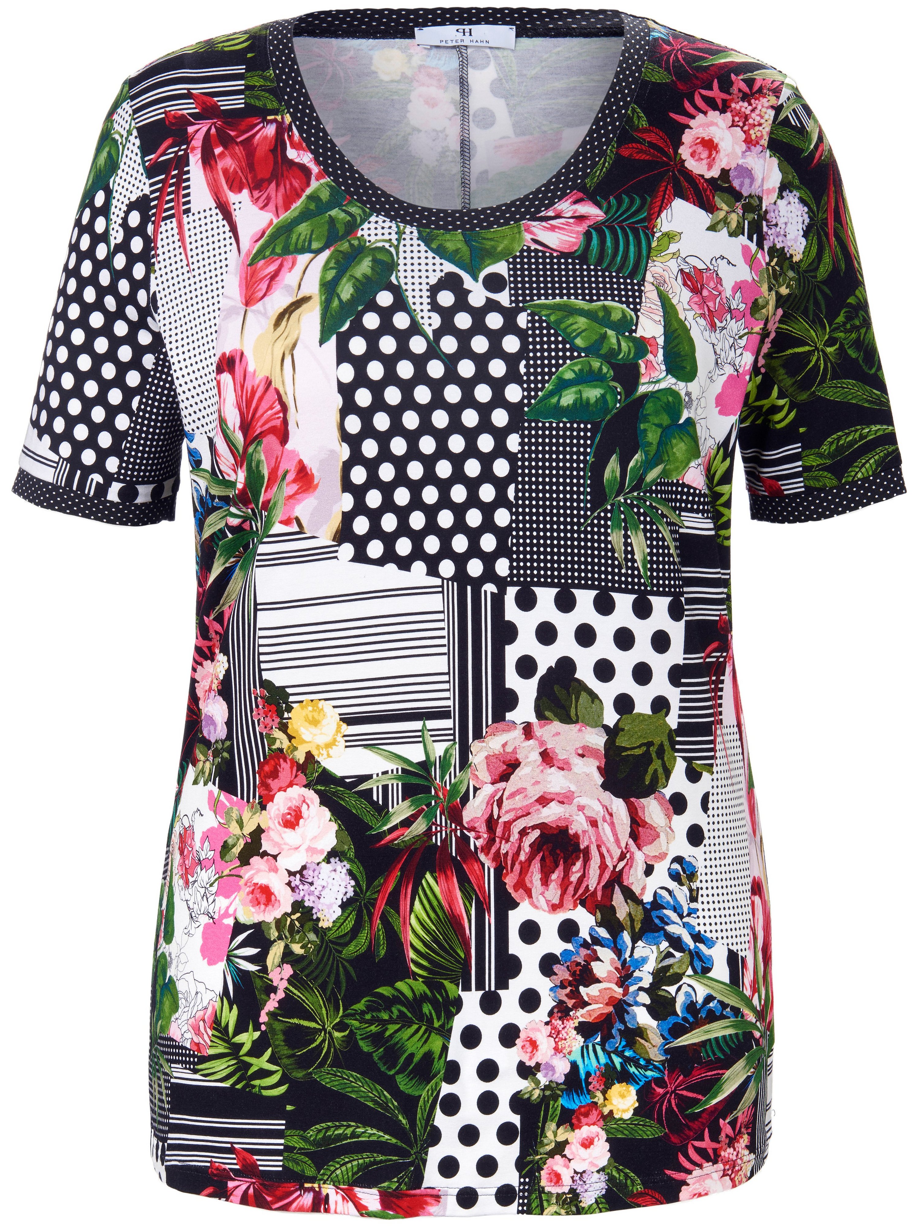 Rundhals-Shirt mit 1/2-Arm