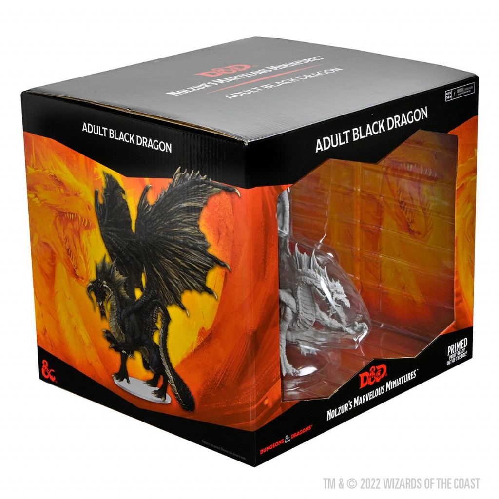 D&D Nolzur's Marvelous Unpainted Miniatures : Adult Black Dragon