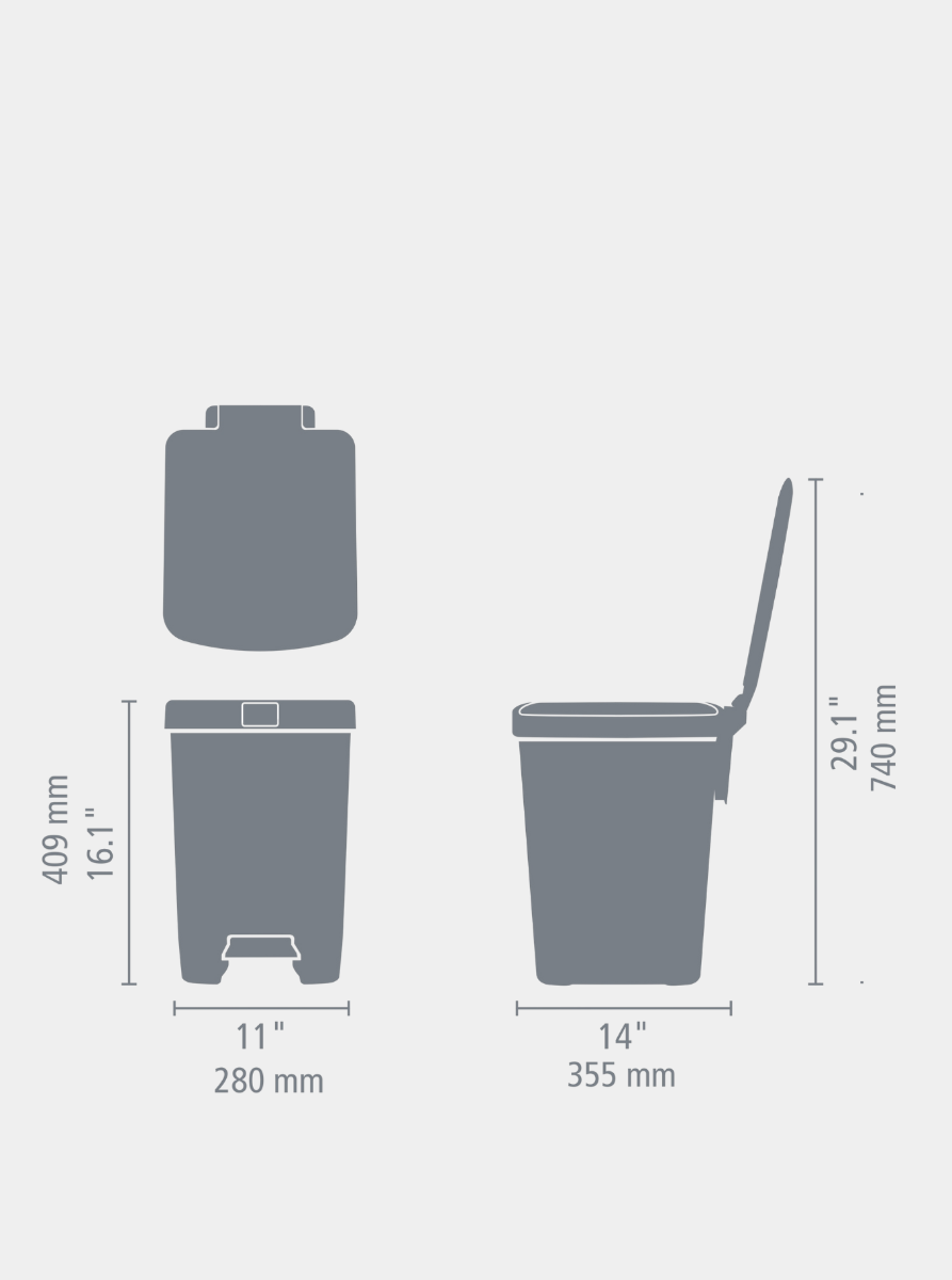 StepUp Pedaalemmer 25 liter - Soft Beige