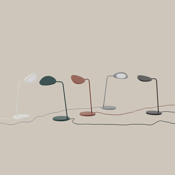 Muuto - Leaf LED-Tischleuchte, dunkelgrün