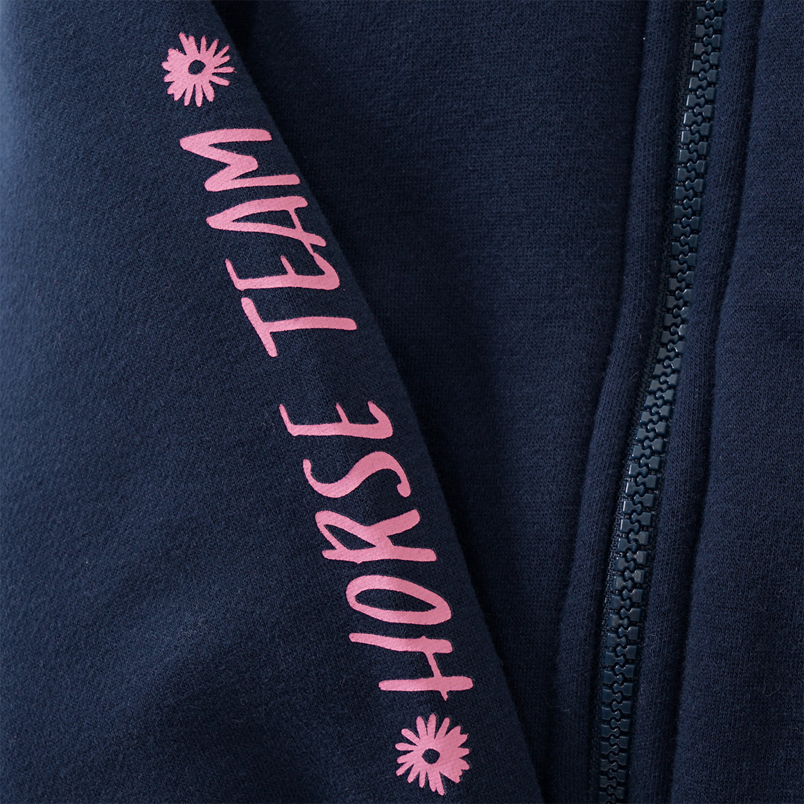 Yigga Mädchen Sweatjacke mit Teddyfutter dunkelblau