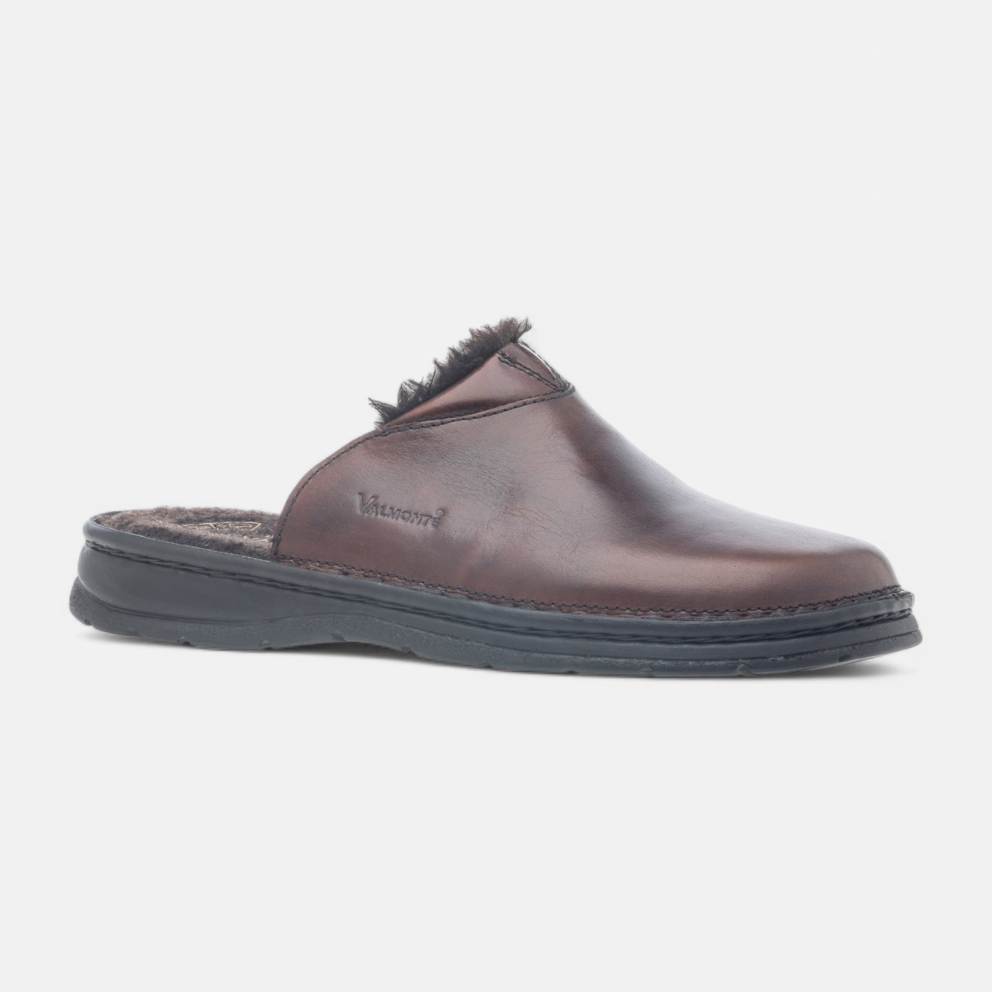 Sabots Homme en cuir cognac