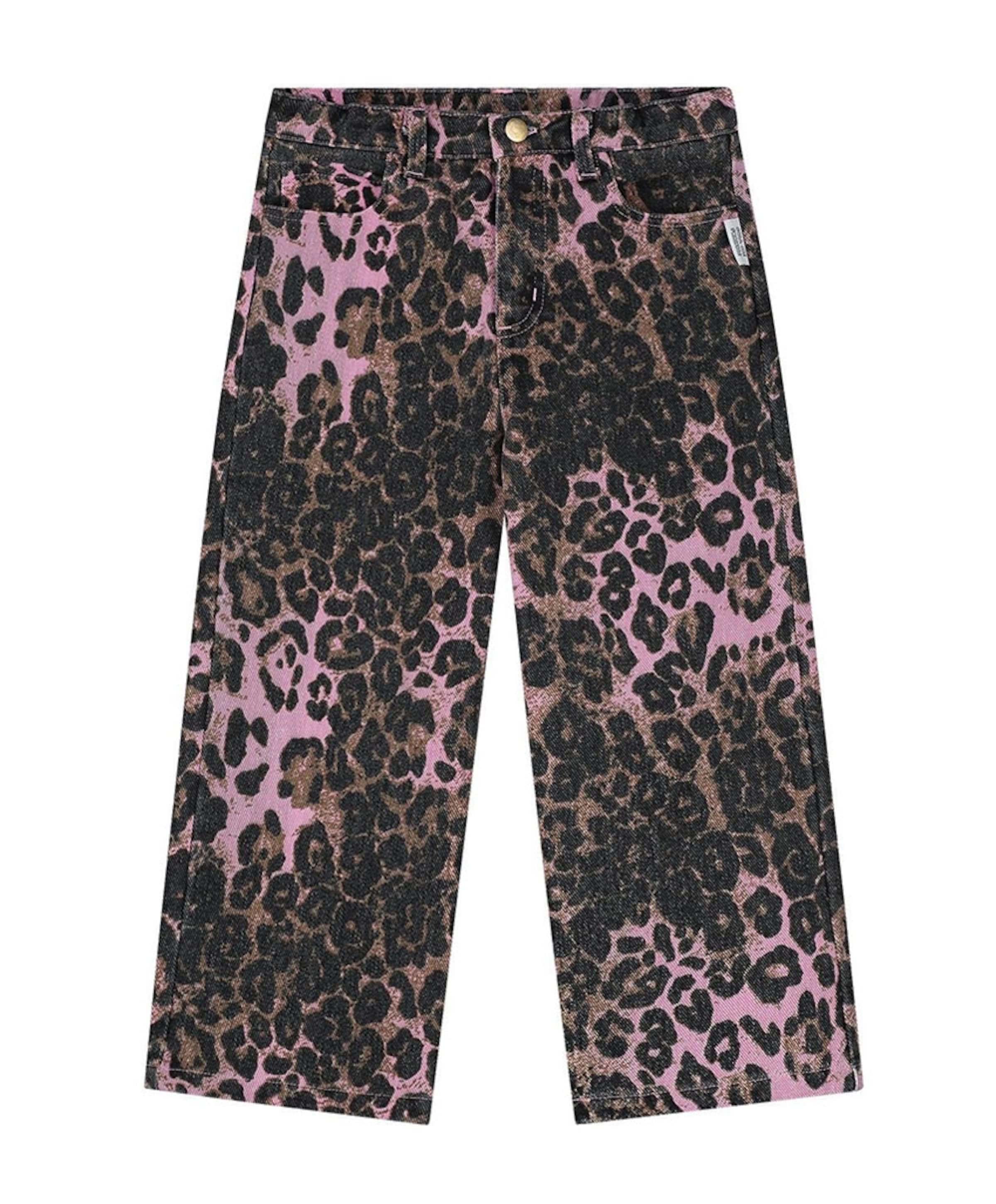 Call me Frankie Leopard meisjes broek beige