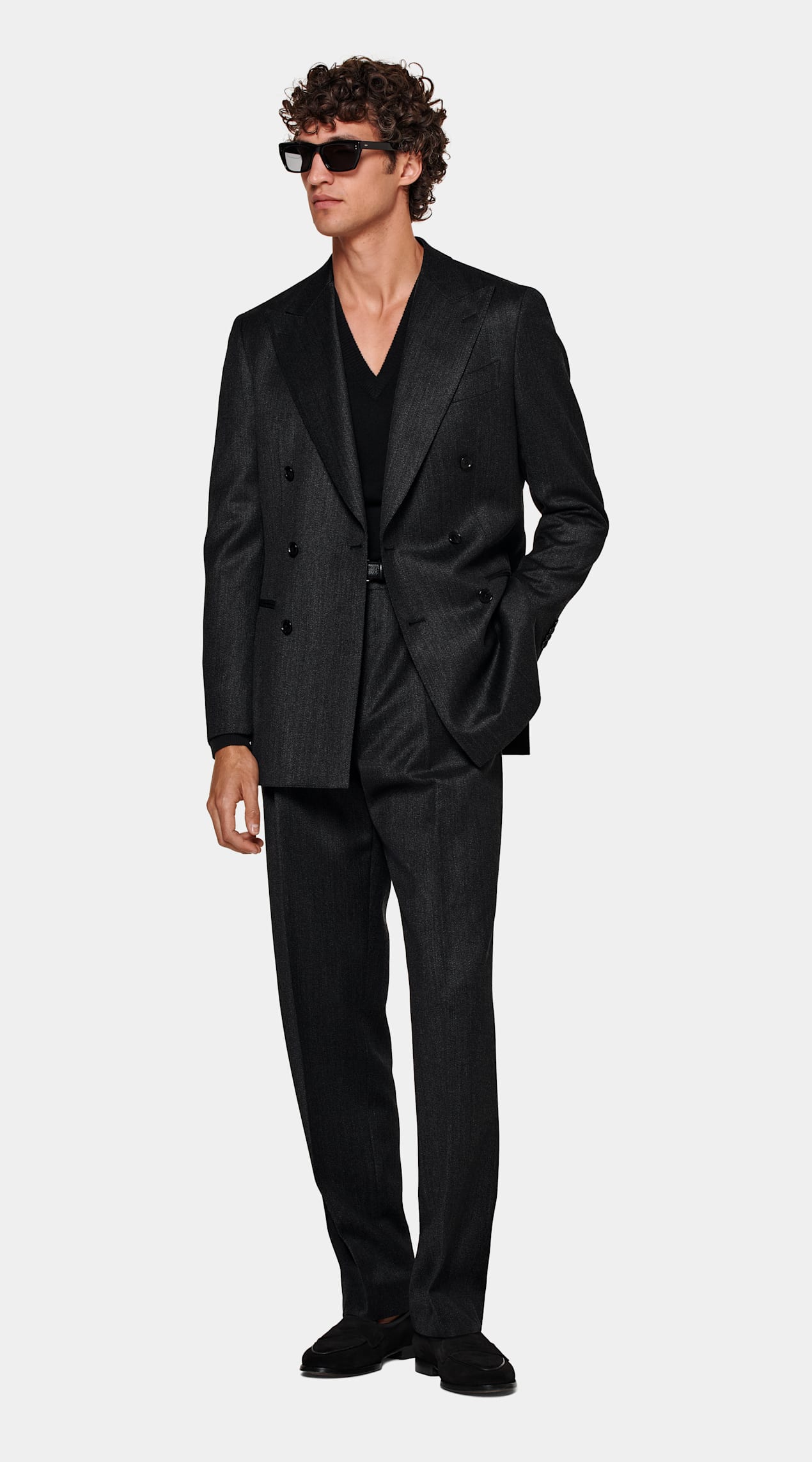 Costume Havana coupe Tailored gris foncé