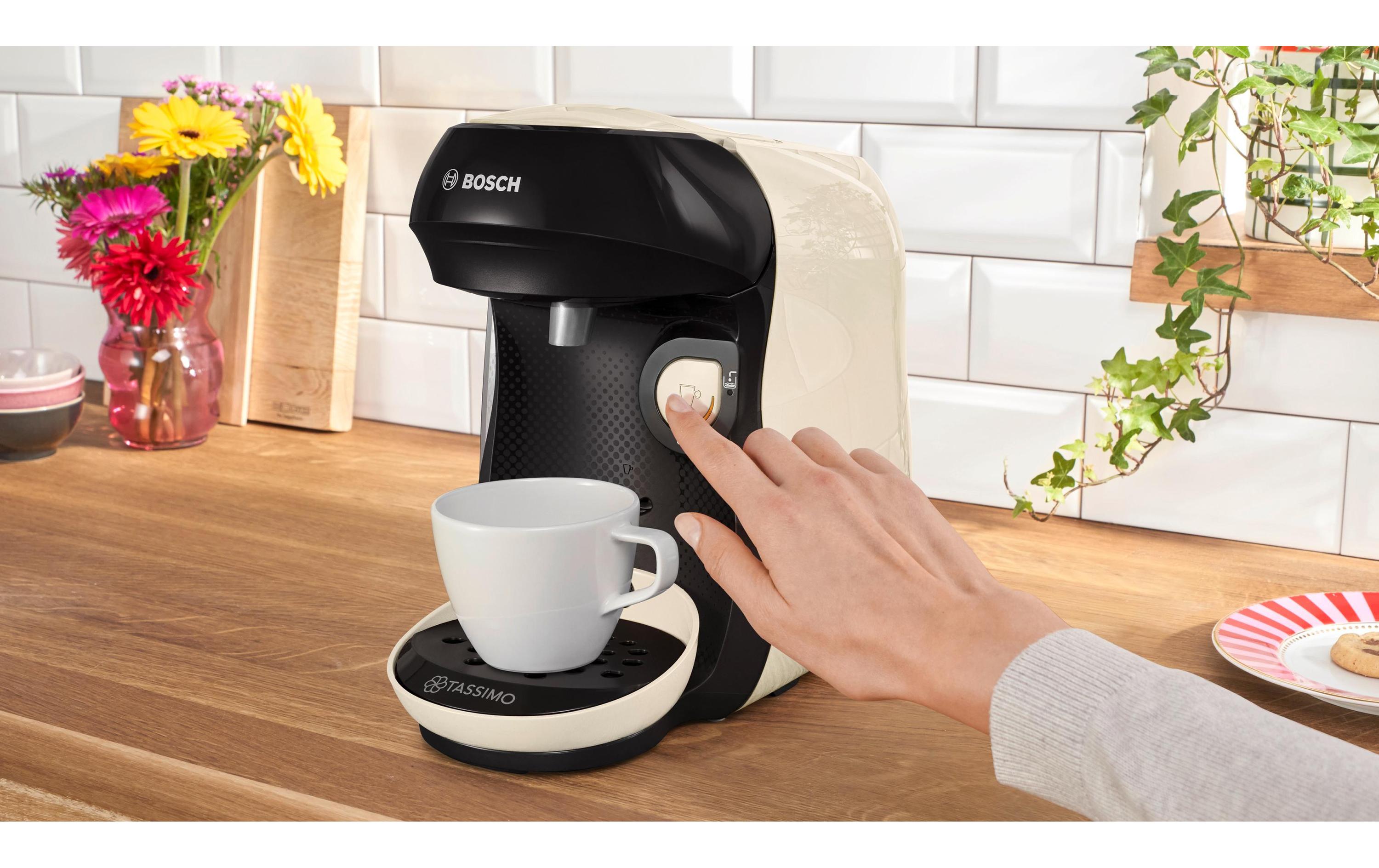 Kapselmaschine Happy friendly Crème/SchwarzKaffeemaschine