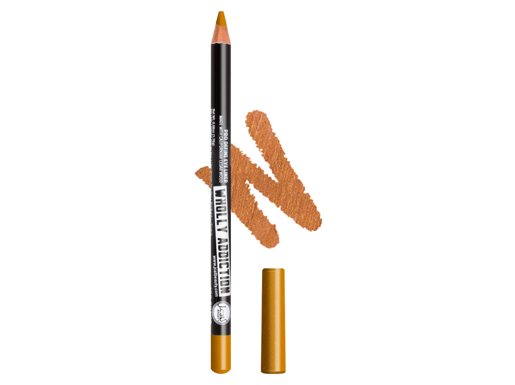 DELINEADOR OLHOS JCAT WHOLLY ADDICTION GLITTER GOLD