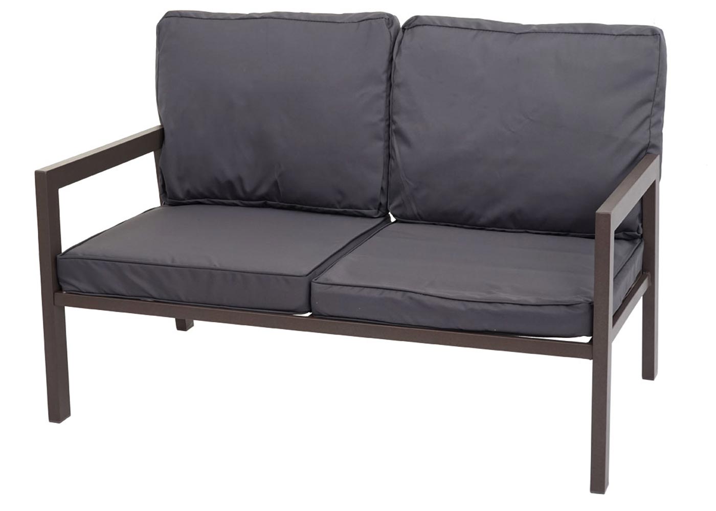 Garnitur MCW-L64, Gartenlounge Gartengarnitur Lounge-Set Sitzgruppe Sofa, Metall ~ Polster grau