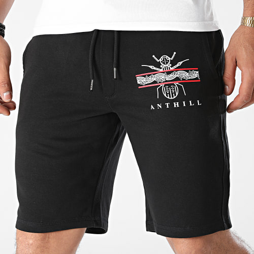 Short Jogging Leaf Logo Noir Blanc