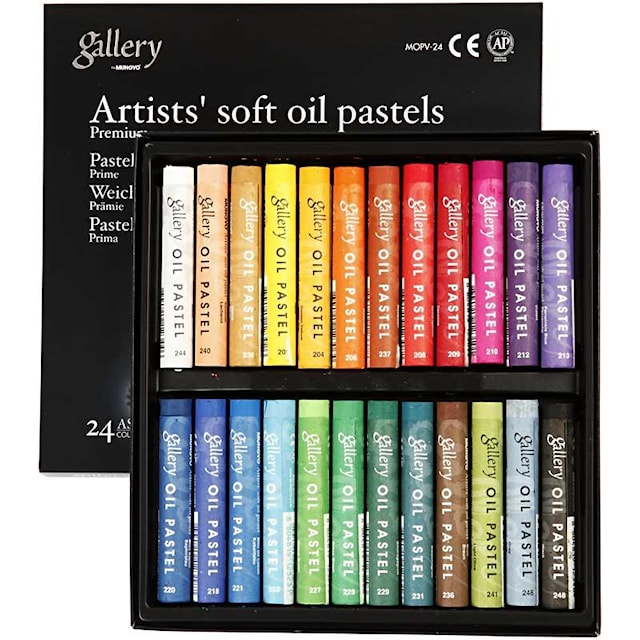 Gallery Oljepastell Premium, L: 7 cm, tykkelse 10 mm, ass. farger, 24 stk./ 1 pk.