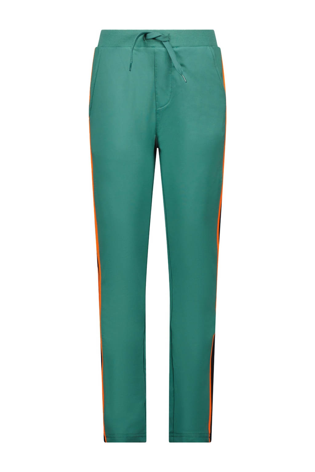 TYGO & vito straight fit joggingbroek Boyd zeegroen/zwart/oranje